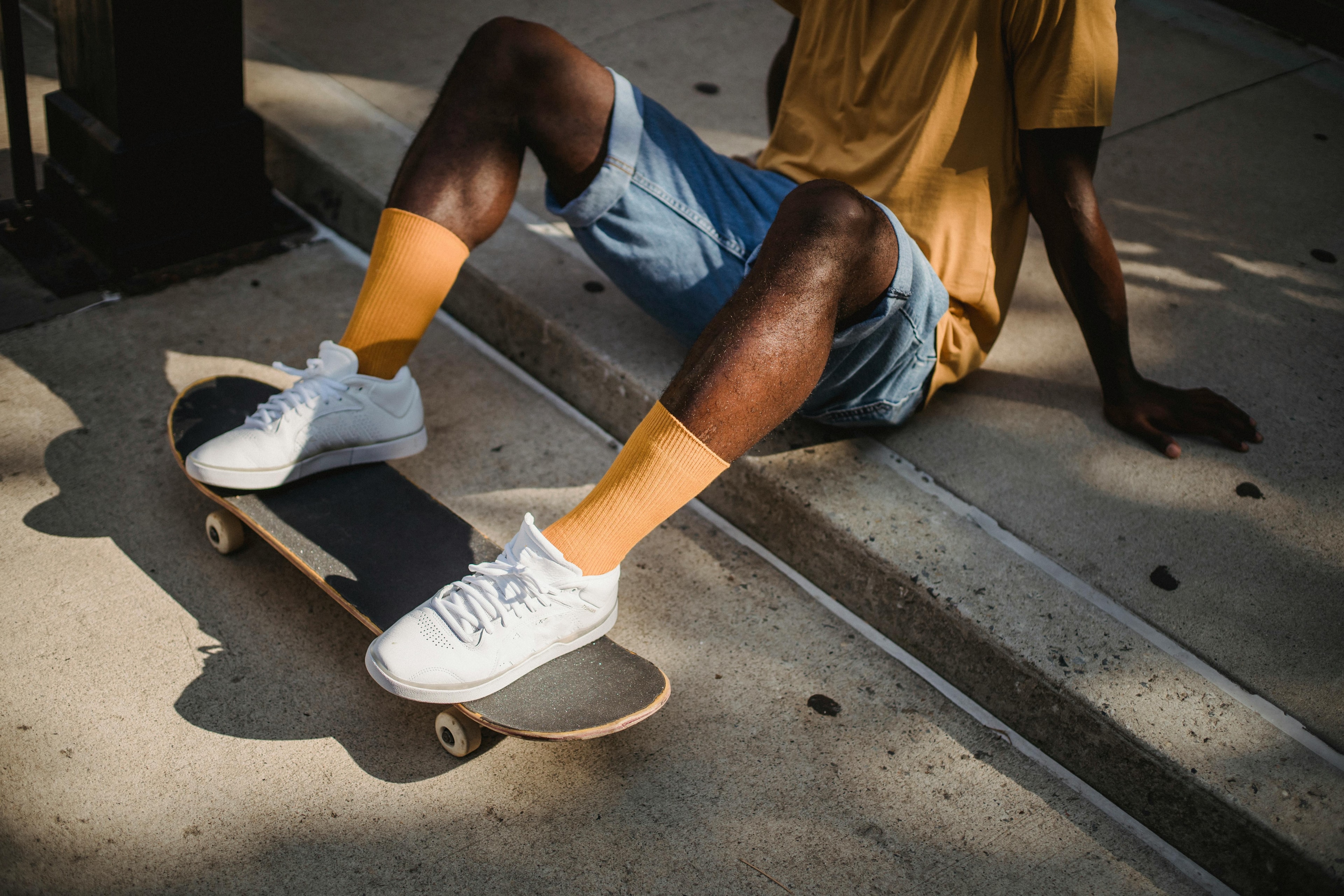 Young man on skateboard